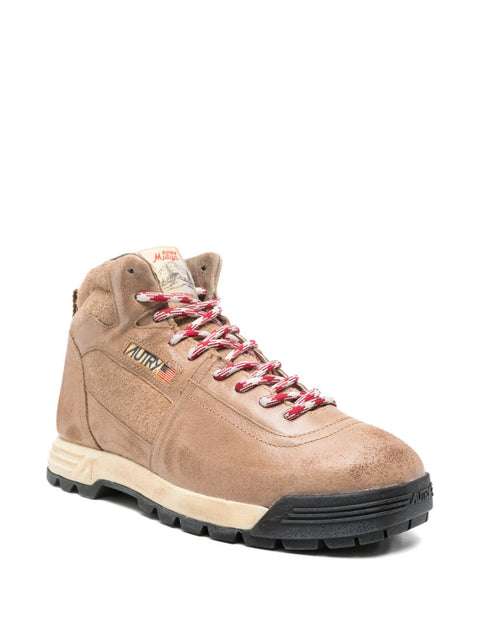 Autry Natural Suede Leather Malga Sneakers.