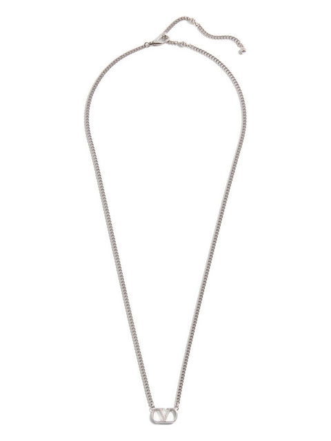 Valentino Garavani-Valentino Garavani Vlogo Signature Metal Necklace