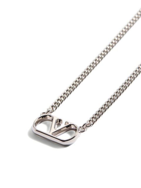 Valentino Garavani-Valentino Garavani Vlogo Signature Metal Necklace