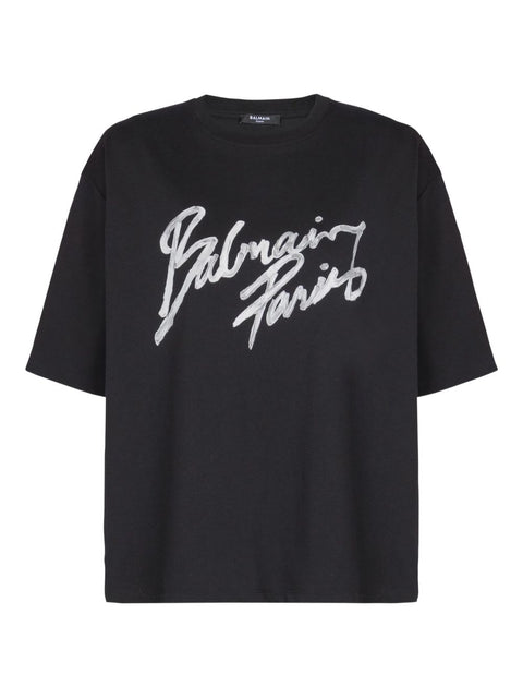 Balmain Boxy T-shirt with Brush print