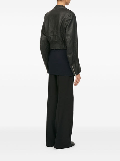 MM6 Maison Margiela Leather effect bomber jacket