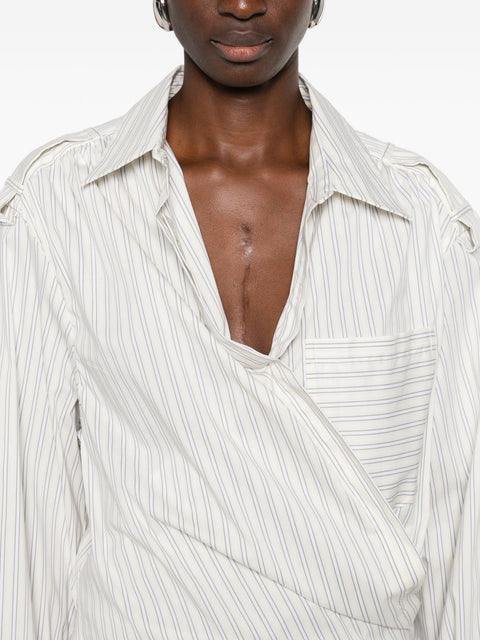 Iro Lace striped cotton shirt