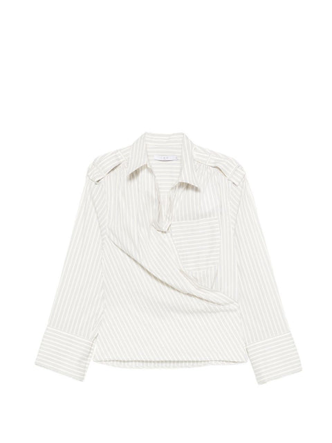Iro Lace striped cotton shirt