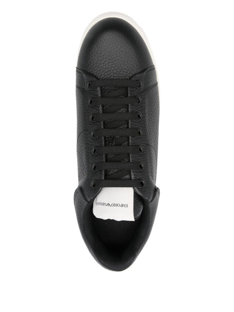 Emporio Armani Tumbled leather sneakers