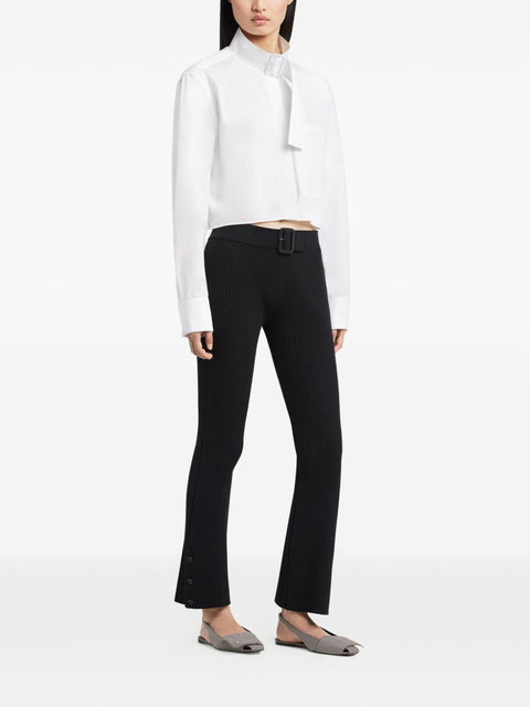 Courreges Pre CourrÃ¨ges Ribbed knitted trousers