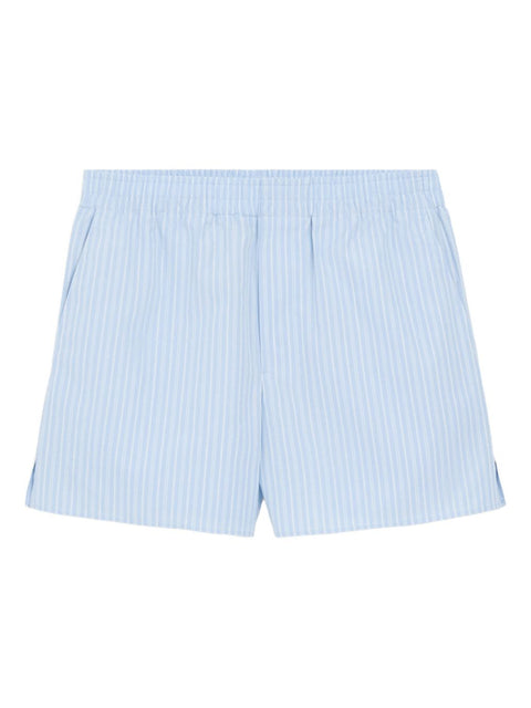 Ami Paris Striped cotton shorts