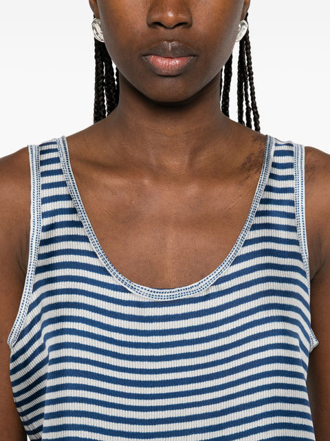 Pierre Louis Mascia Striped silk tank top