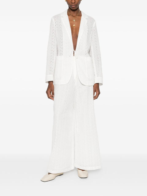Forte Forte Embroidered cotton trousers