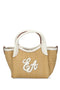 Emporio Armani Woven Straw Small Shopper Bag