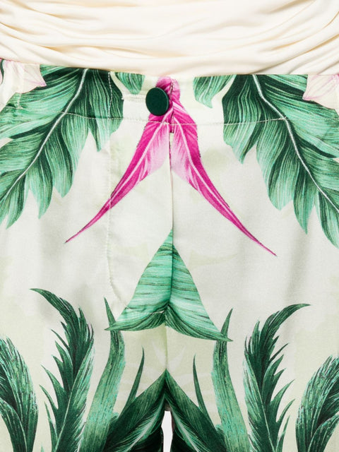 F.R.S . Printed silk trousers