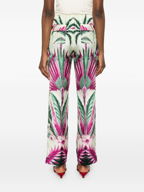 F.R.S . Printed silk trousers