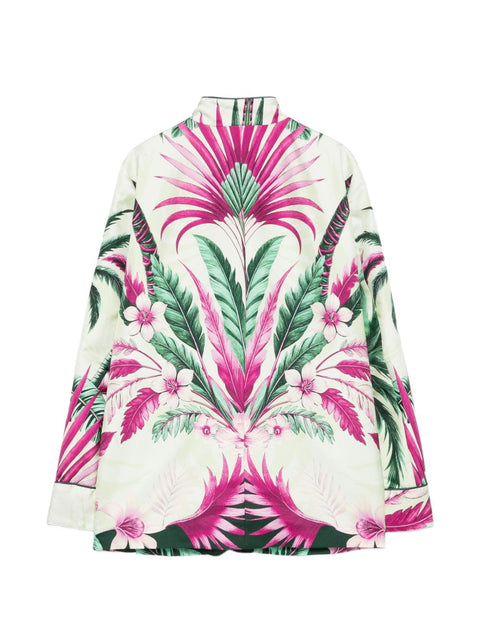 F.R.S . Printed silk jacket