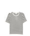 Soft Goat Silk and cashmere striped t-shirt