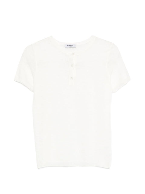 Base Linen and cotton blend t-shirt