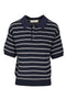 Dunst Cotton blend striped polo shirt