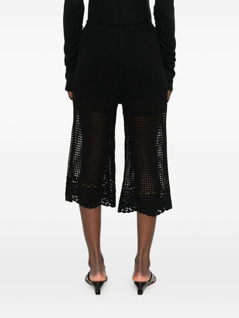Iro Crochet Knit Wide-Leg Trousers