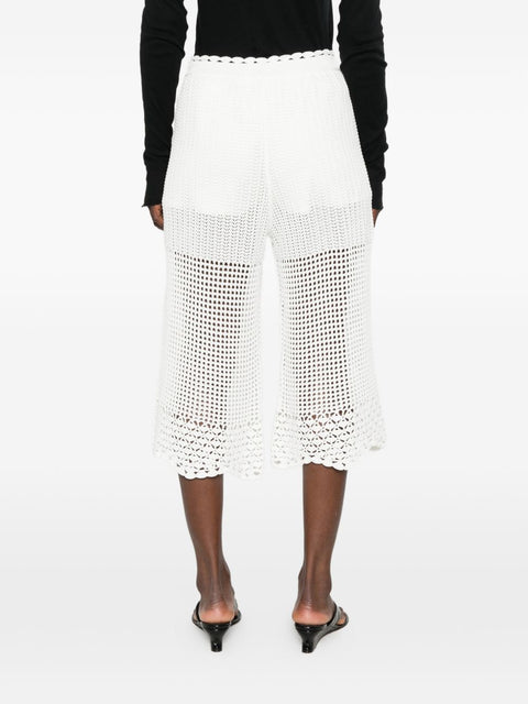 Iro Crochet Knit Wide-Leg Trousers