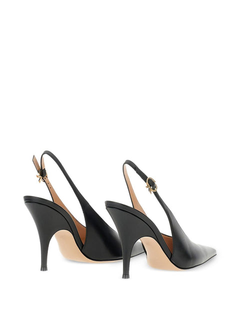Gianvito Rossi Sofia Leather Slingback Pumps