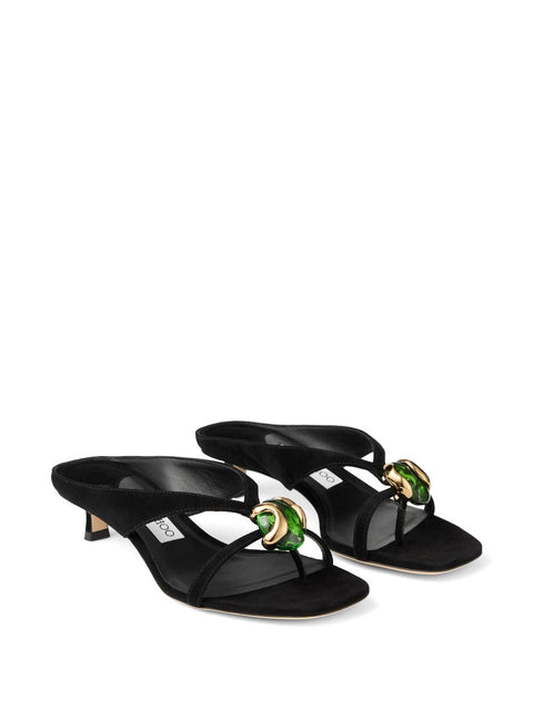 Jimmy Choo Emeri Suede Leather Sandals