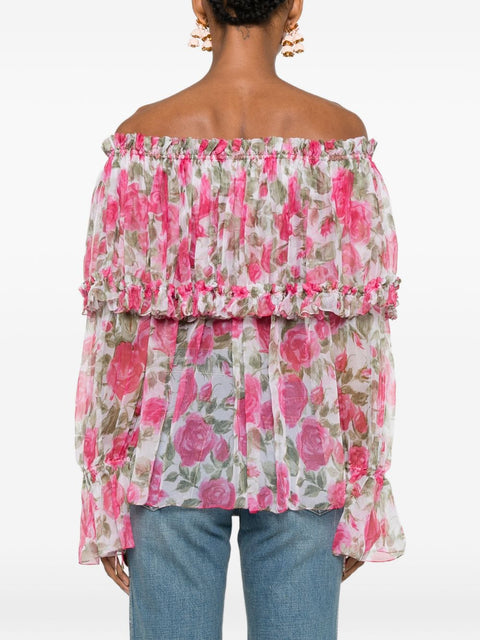 Chloé Printed silk blouse