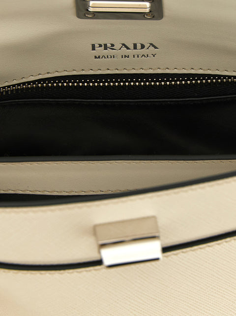 White Prada Midi Handbag