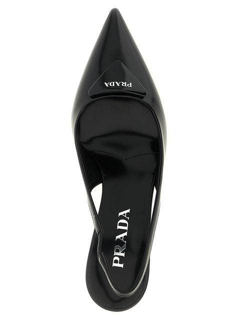Prada Brushed Leather Slingback
