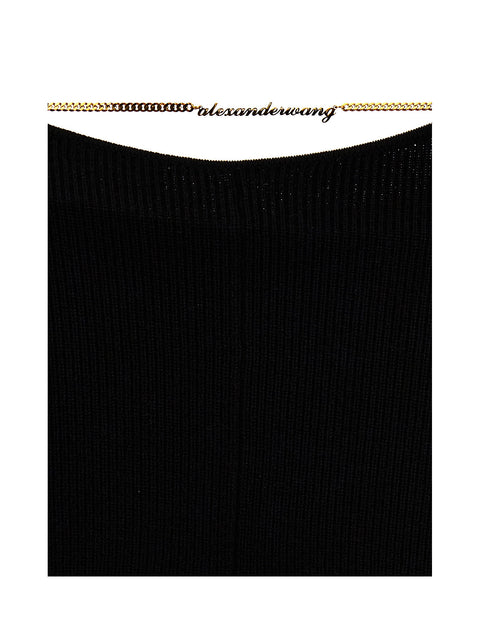 Alexander Wang Gold Nameplate Chain Pants