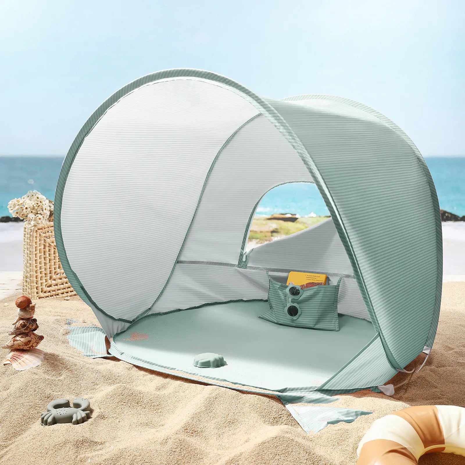 Tiny Land® One-Stop Beach Toy & Tent Set