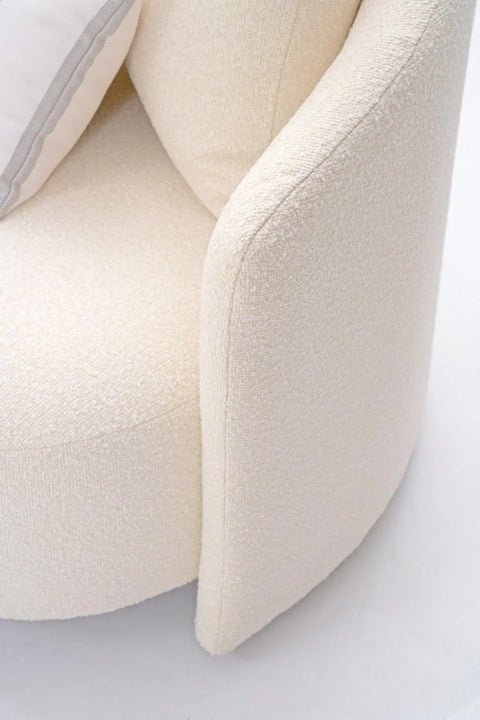 Serene Outdoor Arm chair – Cream Bouclé All-Weather Lounge Seating
