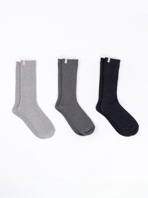 Men's Plush Lounge Calf Sock 3-Pack
