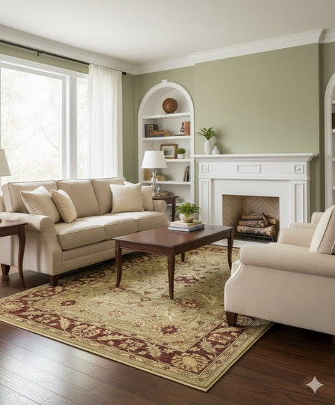 Hand-Knotted Sultanabad Vegetable-Dyed Wool Rug, 5' 9" x 8' 8"(K)