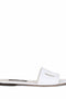 Dolce & Gabbana DG Logo Leather Flat Sandals