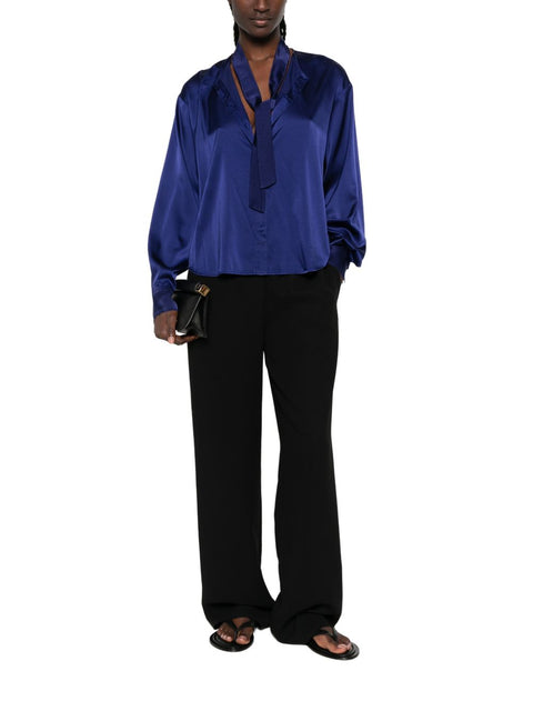 Forte Forte Silk bow-tie shirt