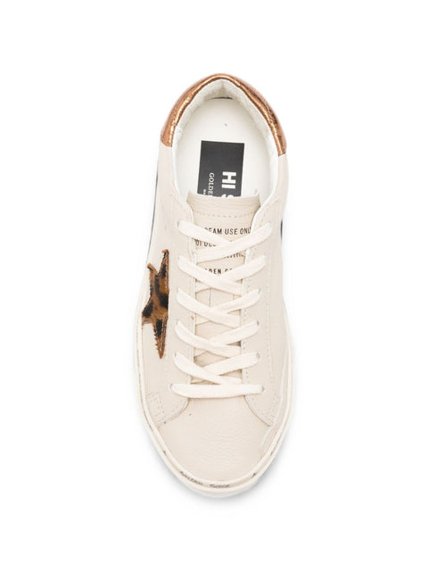 Golden Goose Hi Star Leather Sneakers