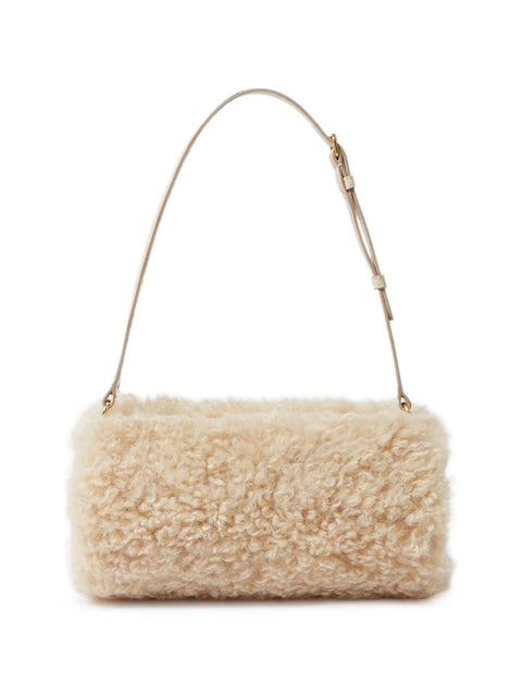 Stella McCartney Faux-Shearling Cylinder Bag