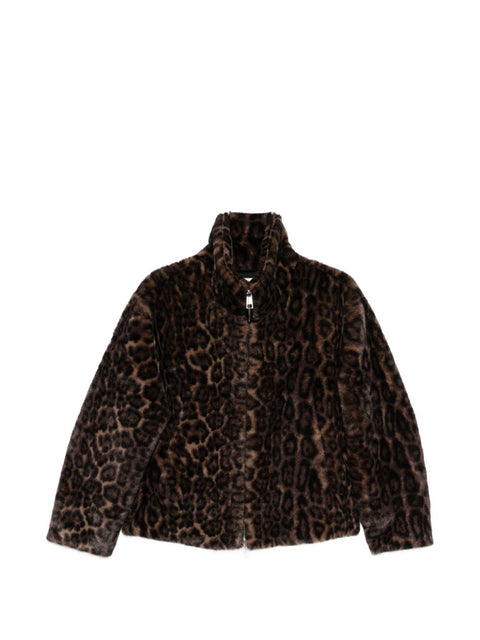 Apparis Leopard Faux-Fur Coat