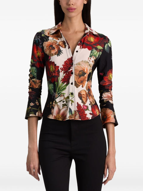 Alice + Olivia Freya Printed Shirt