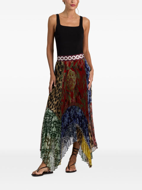 Alice + Olivia Katz Printed Long Skirt