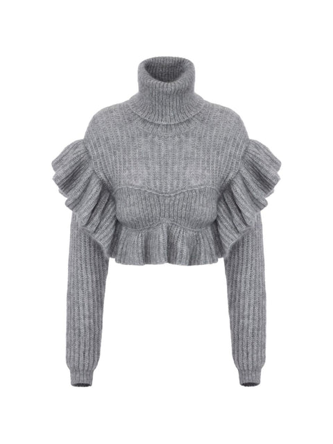 Elisabetta Franchi Wool Blend Turtle-Neck Sweater