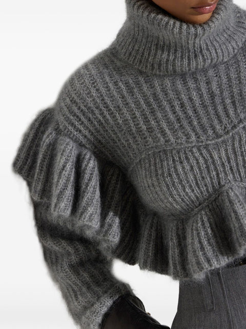 Elisabetta Franchi Wool Blend Turtle-Neck Sweater