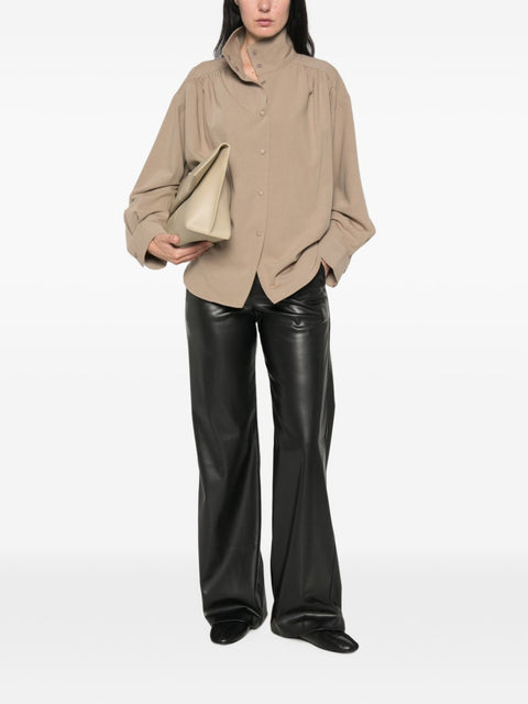 Ermanno Firenze Faux Leather Trousers