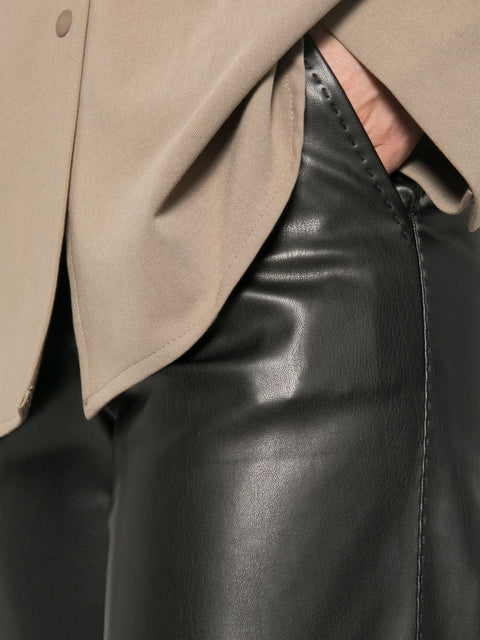 Ermanno Firenze Faux Leather Trousers