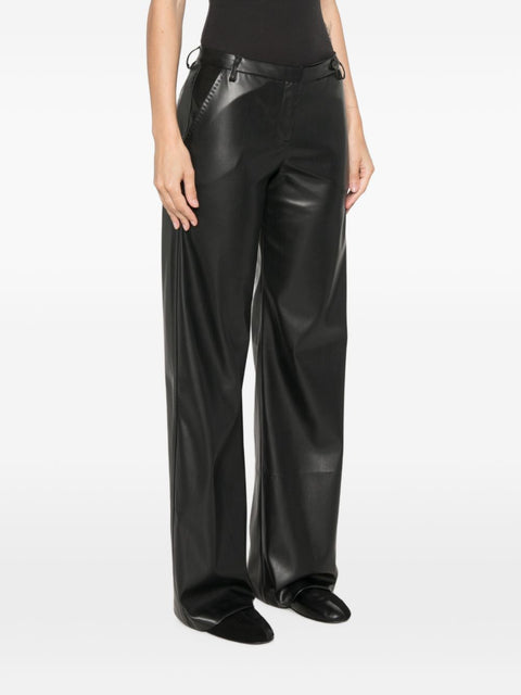 Ermanno Firenze Faux Leather Trousers