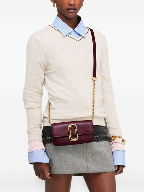 Marc Jacobs Leather The Wallet On Chain