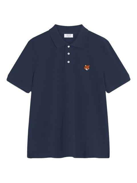 Maison Kitsuné Maison Kitsune Fox Head Cotton Polo Shirt