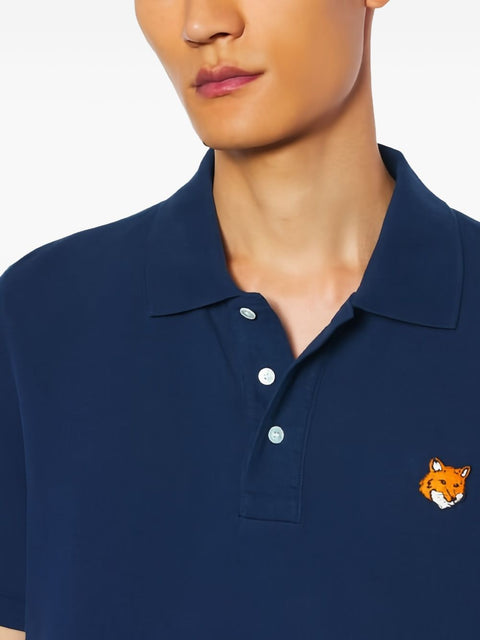 Maison Kitsuné Maison Kitsune Fox Head Cotton Polo Shirt