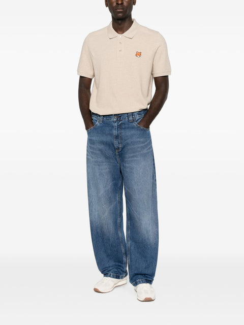 Maison Kitsuné Maison Kitsune Fox Head Cotton Polo Shirt