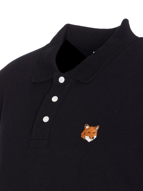 Maison Kitsuné Maison Kitsune Fox Head Cotton Polo Shirt