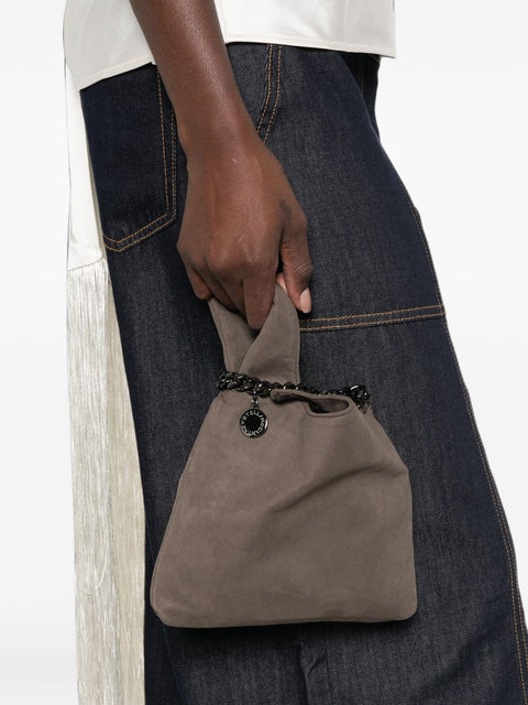 Stella McCartney Chain-Trim Suede Shoulder Bag