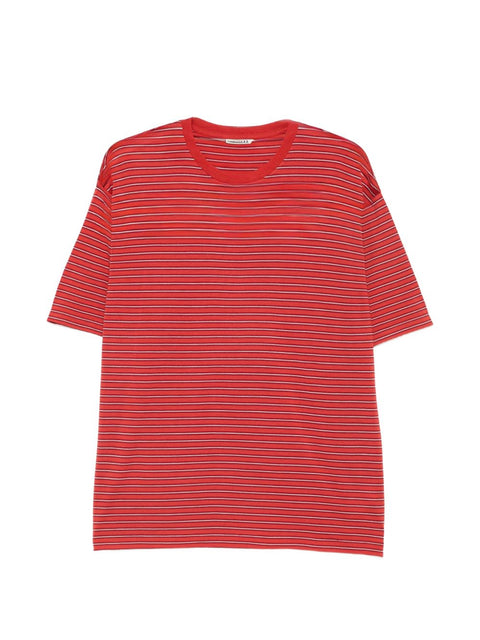 Auralee Wool striped t-shirt